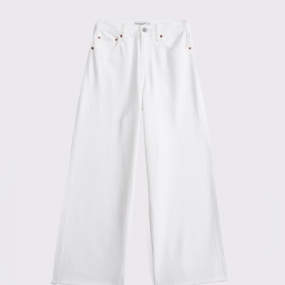 JBD High Rise Cropped Wide Leg Jean - White - 28" - Picture 11 of 11